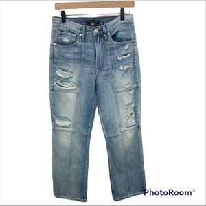 3x1 NYC Anthropologie Distressed High Rise Jeans Size 28